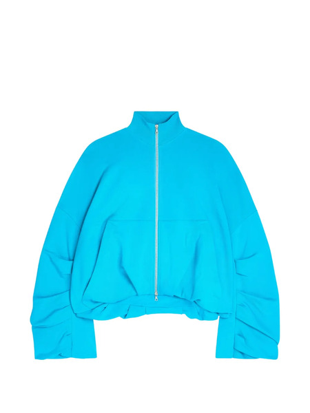  Dries Van Noten Draped Jersey Jacket - Blue 