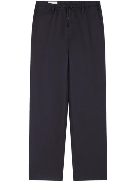  Dries Van Noten Drawstring Straight Trousers - Blue 