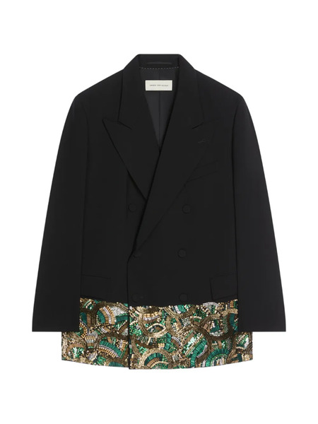  Dries Van Noten Embellished Blazer - Black 
