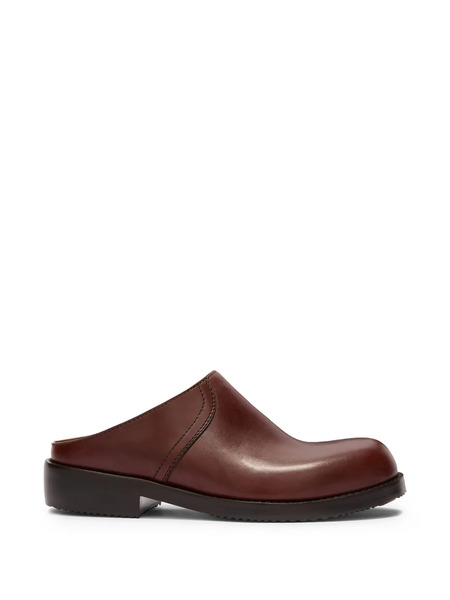  Dries Van Noten Leather Clogs - Brown 