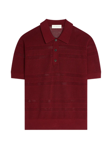  Dries Van Noten Mesh Polo Shirt - Red 