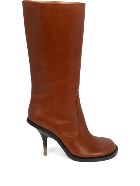  Dries Van Noten 90mm Round-toe Leather Boots - Brown 