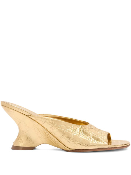  Dries Van Noten Open-toe Leather Sandals - Gold 