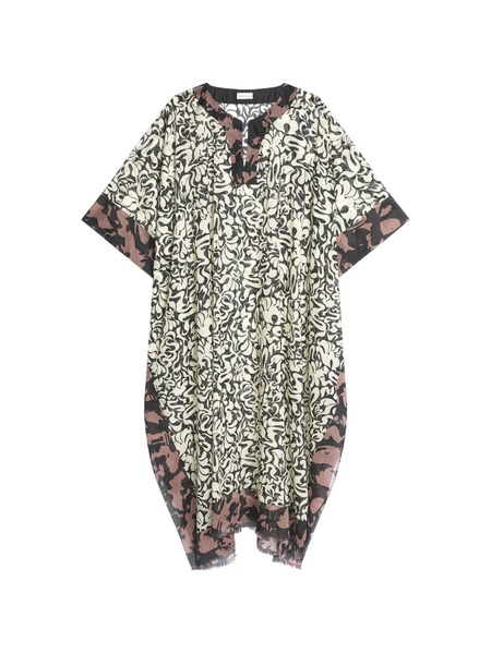  Dries Van Noten Printed Kaftan - Neutrals 