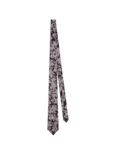  Dries Van Noten Printed Silk Tie - Purple 