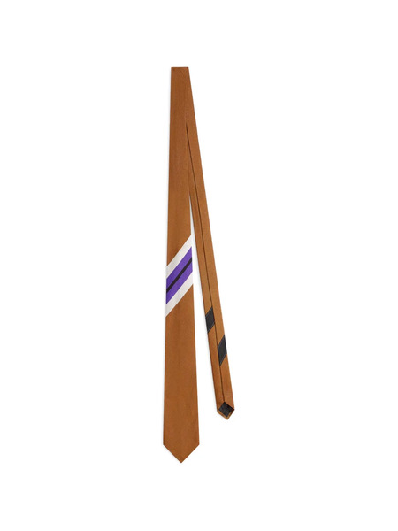  Dries Van Noten Printed Tie - Brown 