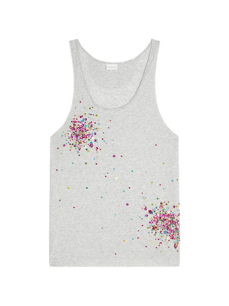  Dries Van Noten Sequin-embellished Tank Top - Grey 