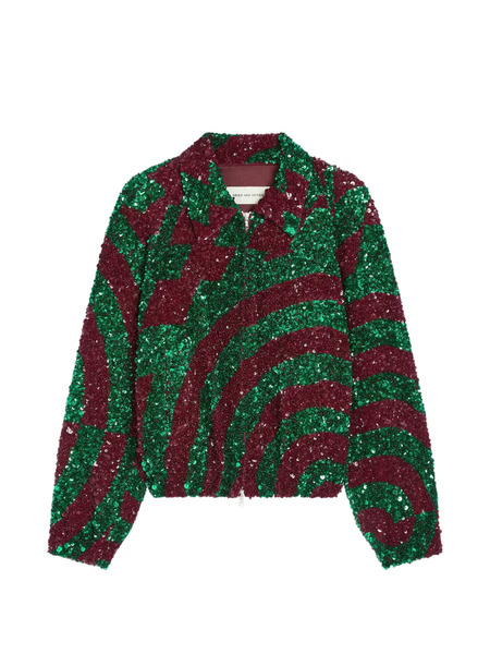  Dries Van Noten Sequinned Jacket - Red 