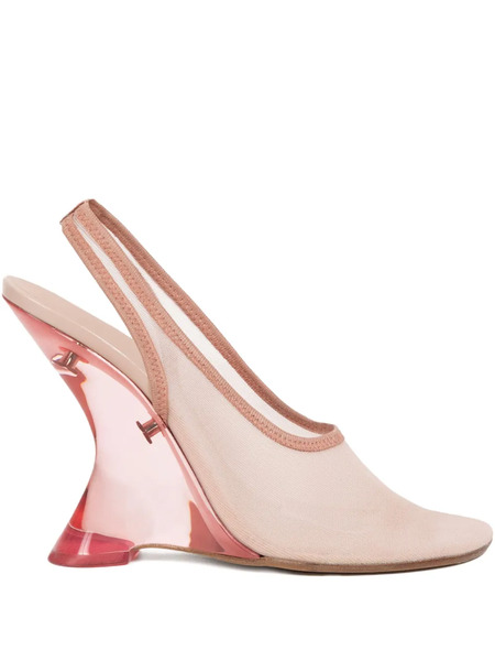  Dries Van Noten Slingback Wedge Pumps - Pink 