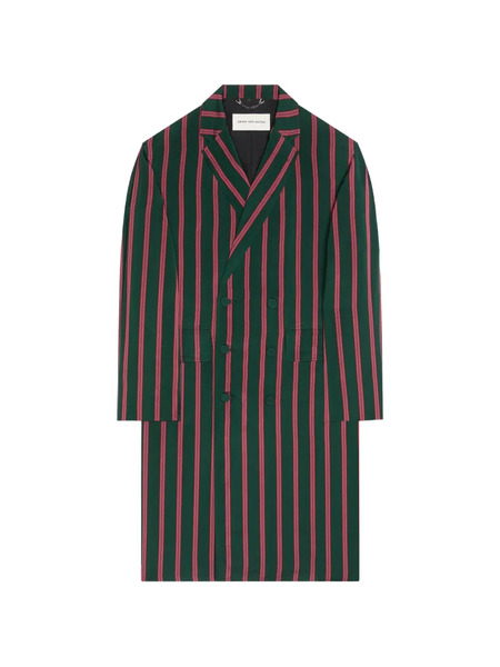  Dries Van Noten Striped Coat - Green 