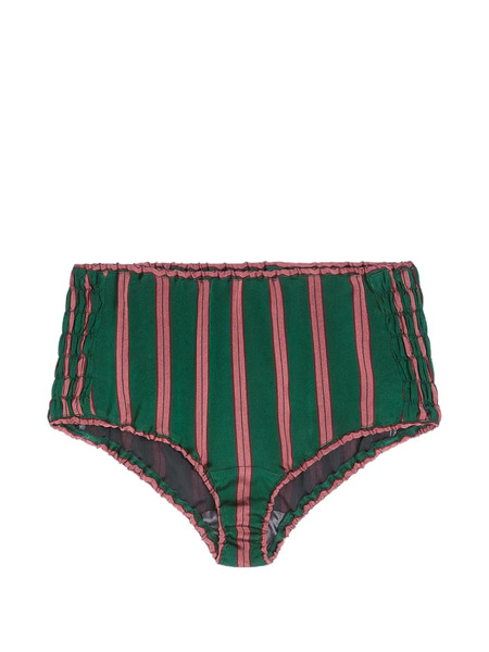 Dries Van Noten Striped Micro Shorts - Green 