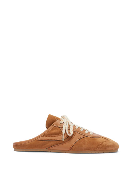  Dries Van Noten Suede Sneaker Mules - Brown 