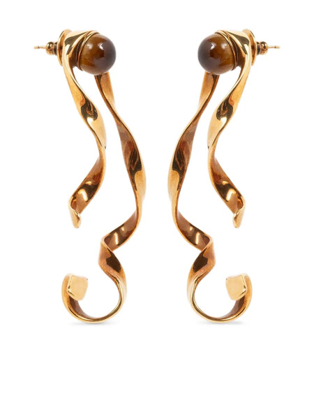  Dries Van Noten Wave Earrings - Gold 