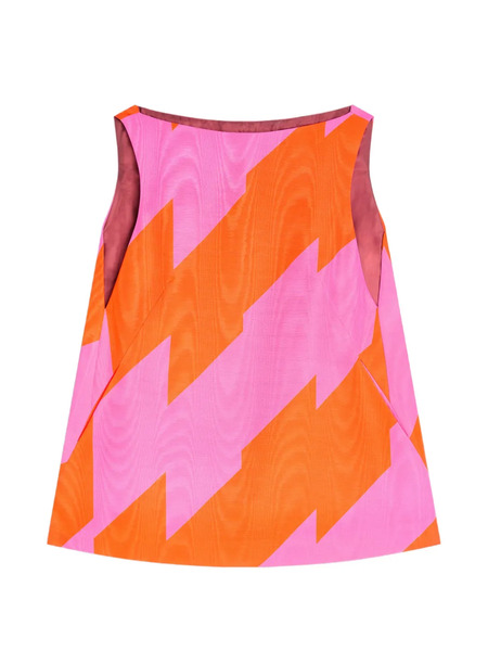  Dries Van Noten Zigzag Mini Dress - Pink 