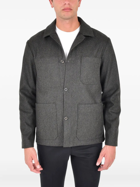  Drumohr Buttoned Patch-pocket Overshirt - Green 
