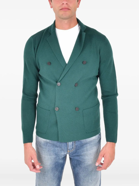  Drumohr Double-breasted Wool Blazer - Green 