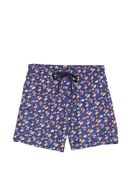 Drumohr Drawstring Patterned Swim Shorts - Blue 