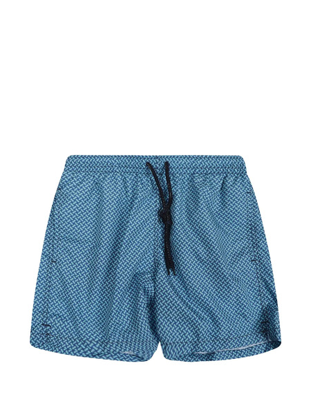  Drumohr Geometric-print Swim Shorts - Blue 