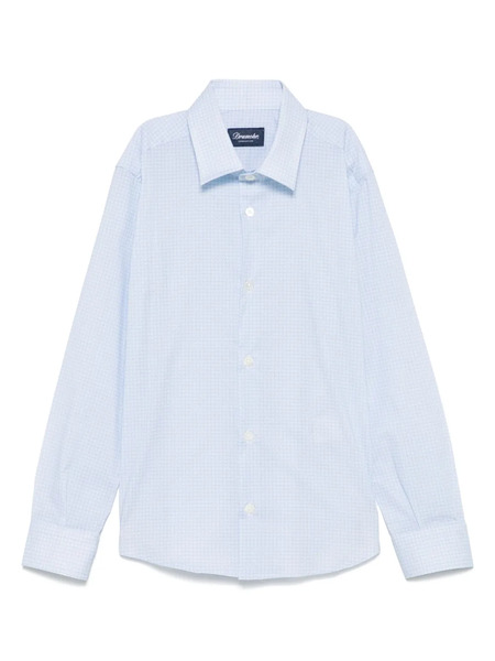  Drumohr Kids Micro-pattern Shirt - Blue 