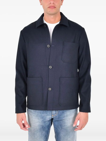  Drumohr Patch-pocket Overshirt - Blue 