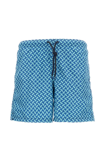  Drumohr Patterned Swim Shorts - Blue 