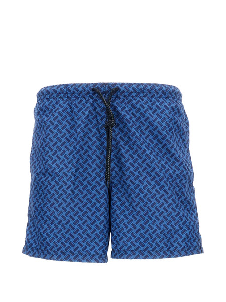  Drumohr Patterned Swim Shorts - Blue 