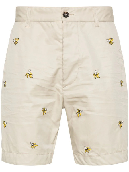  Dsquared2 Banana-embroidered Bermuda Shorts - Neutrals 