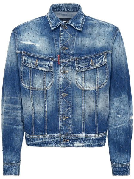  Dsquared2 Beaded Denim Jacket - Blue 
