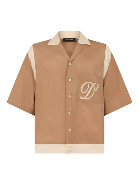  Dsquared2 Bowling Silk Shirt - Brown 