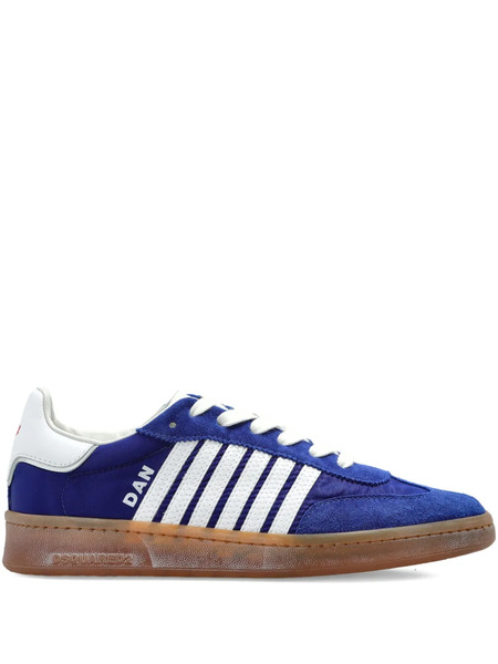  Dsquared2 Boxer Striped Leather Sneakers - Blue 
