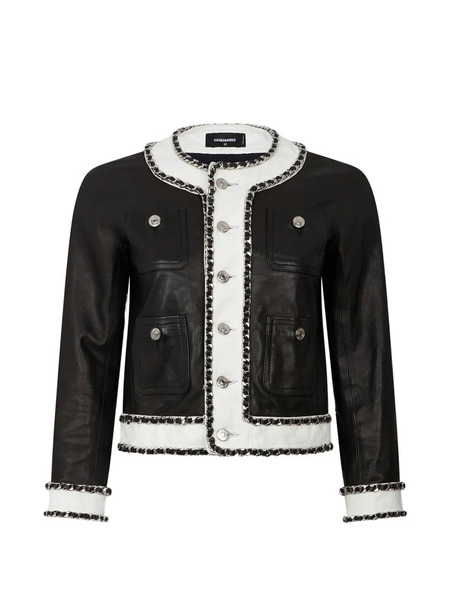  Dsquared2 Button-up Leather Jacket - Black 