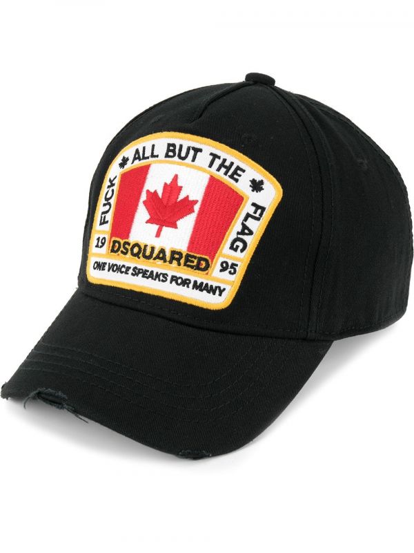  Dsquared2 Canadian Flag Baseball Cap - Black 