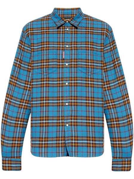 Dsquared2 Checked Cotton Shirt - Blue 