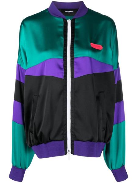  Dsquared2 Colour-block Bomber Jacket - Green 