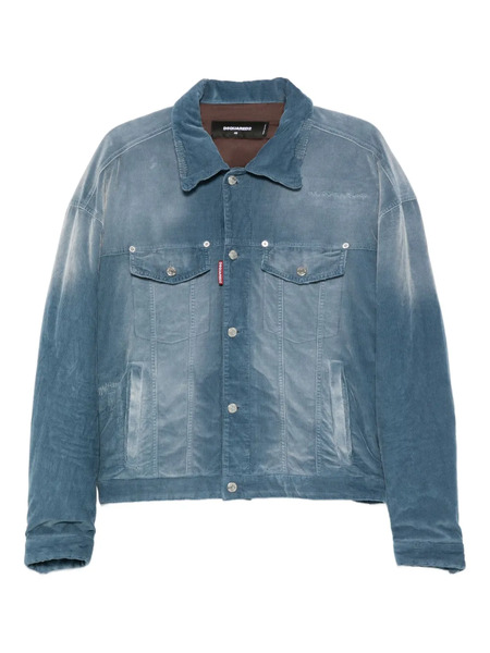  Dsquared2 Corduroy Button Jacket - Blue 