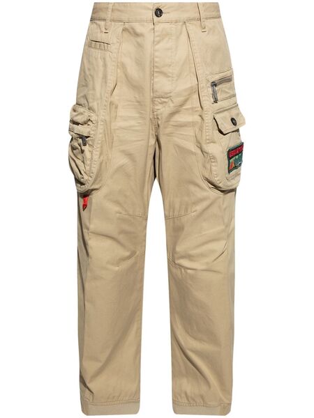  Dsquared2 Cotton Cargo Pants - Neutrals 