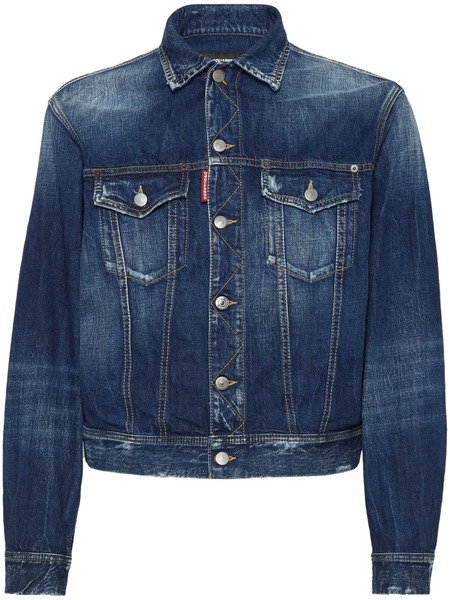  Dsquared2 Cropped Denim Jacket - Blue 