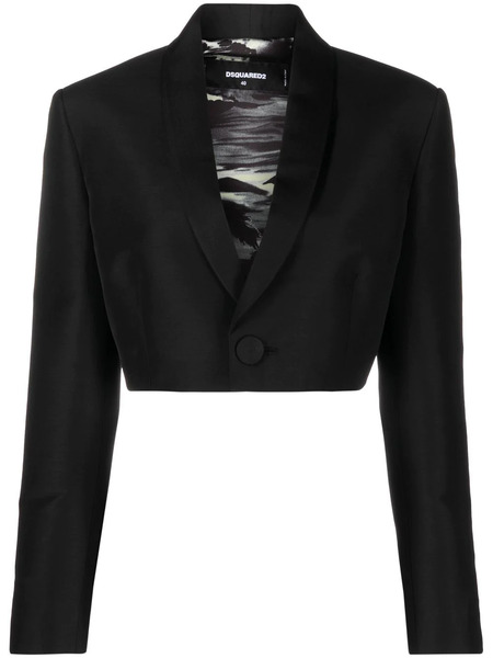  Dsquared2 Cropped Tailored Jacket - Black 