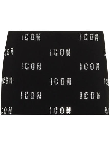  Dsquared2 Crystal-logo Mini Skirt - Black 