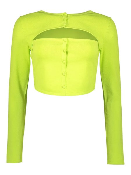  Dsquared2 Cut-out Cropped Top - Green 