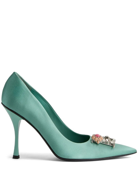  Dsquared2 D2 Crystal Satin Pumps - Green 