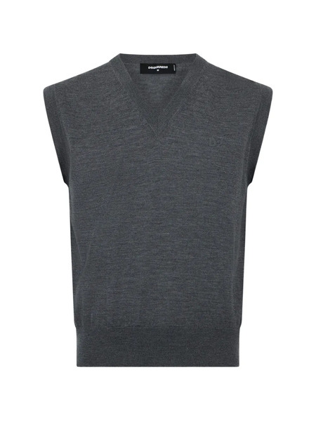  Dsquared2 D2 V-neck Sweater - Grey 