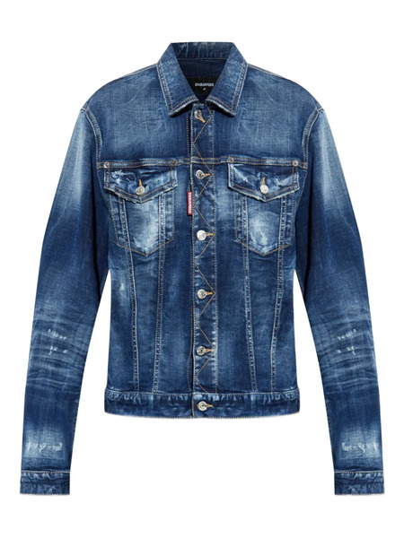  Dsquared2 Distressed Denim Jacket - Blue 