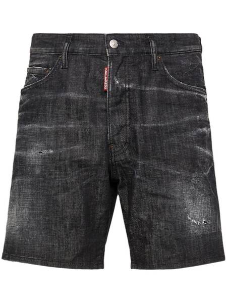  Dsquared2 Distressed-effect Denim Shorts - Black 
