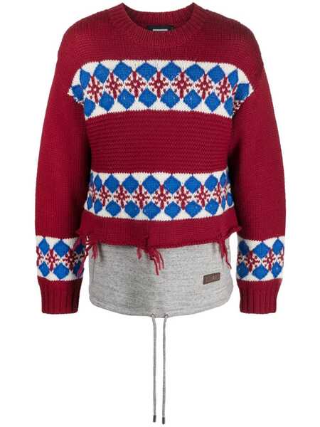  Dsquared2 Distressed-finish Wool Jumper 
