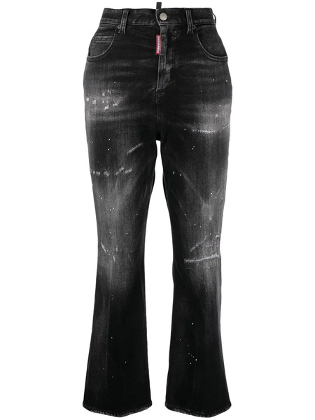  Dsquared2 Distressed Flared Jeans - Black 