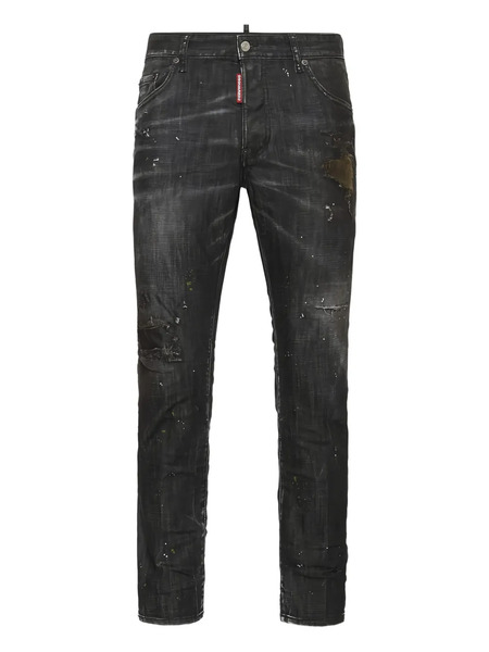  Dsquared2 Distressed Patch Jeans - Black 