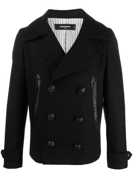  Dsquared2 Double-breasted Peacoat - Black 