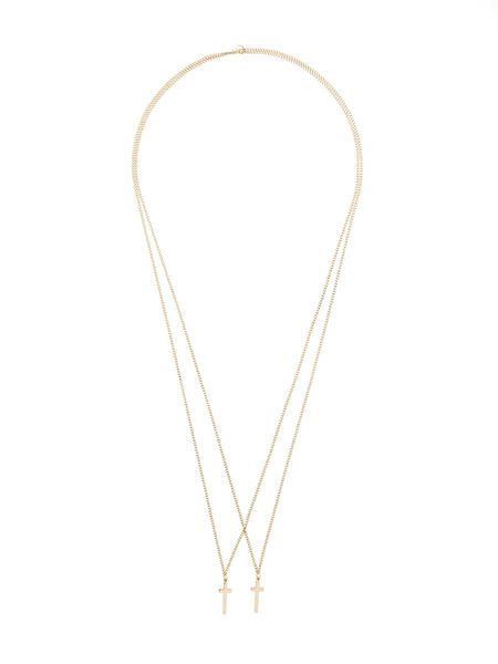  Dsquared2 Double-cross Necklace - Metallic 