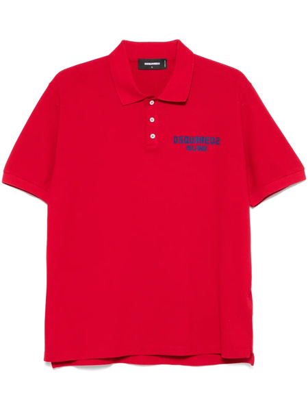  Dsquared2 Dyed Logo-patch Polo Shirt 